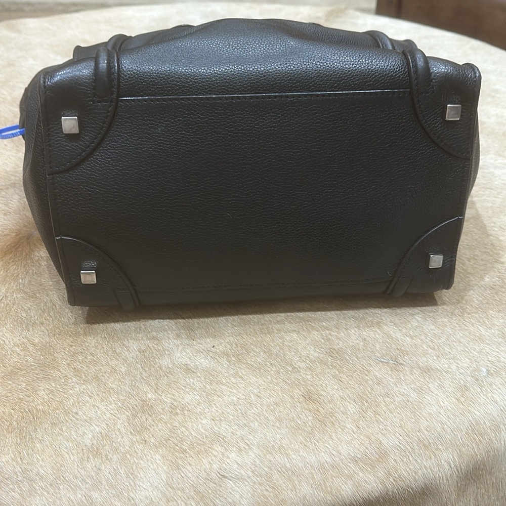 CELINE luxury tote black leather like new with dust bag - Picture 6 of 13